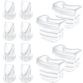 8pcs Duckbill Valves and 4pcs Diaphragm Compatible with MomMed S21/S18,TSRETE S21, MISSAA S18/S21,Mumgaroo S21,NICEGREEN LIFE S21 Wearable Breast Pump Parts, S21 Bresat pump Replacement parts