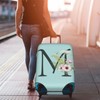 Travel Luggage Cover Spandex Blue Suitcase Protector Bag,Black Letter M