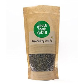 Wholefood Earth Organic Dark Green French Style Lentils 500g GMO Free | Vegan | High Fibre | High Protein | Certified Organic