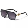 Sunglasses Mens Square Black Lens Outdoor Trendy Style Elegant UV400