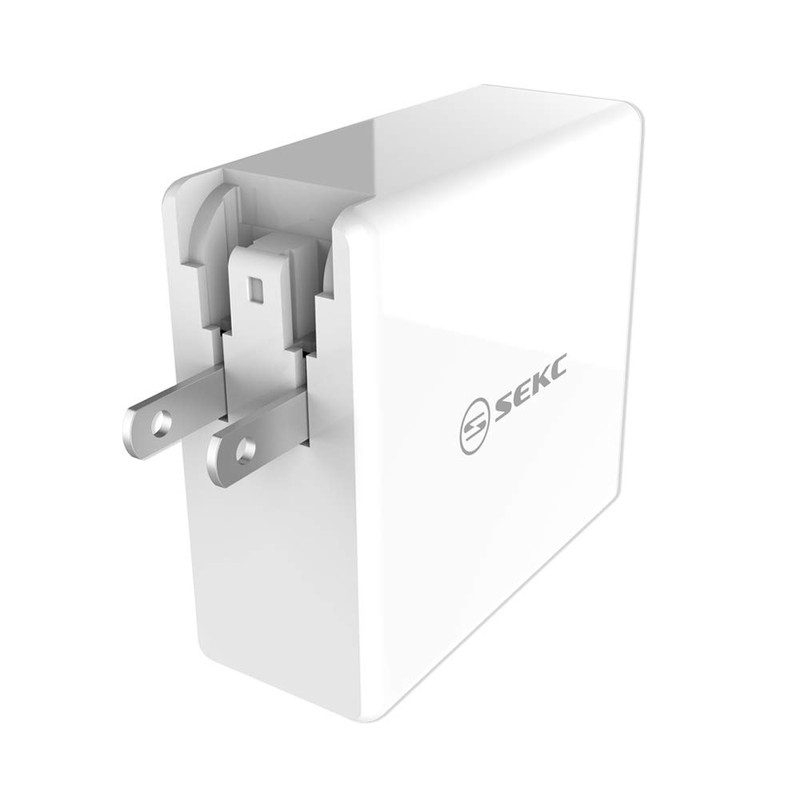 SEKC SWC-PD3260WT USB-C PD 60W Compatible USB-A QC 3.0 18W