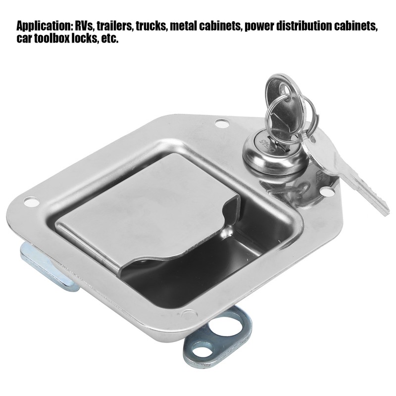 Car Door Lock T Shape Stainless Steel with 2 Keys