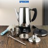 APOXCON Electric Coffee Percolator Stainless Steel Coffee Maker with Clear