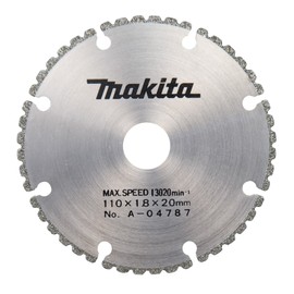 Makita A-04787 Diamond Wheel, Outer Diameter 4.3 inches (110 mm), Electrodeposition