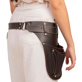 Garden Florist Tool Belt for Men | Leather Tool Belt for Women | Handmade Belt for Gardener, Electrician, and Carpenter | Leather Florist Belt (Brown CrazyHorse) (Dark brown Full grain, one size)