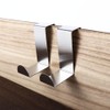 Vctitil 2Pcs Stainless Steel Over The Door Hooks,Z Shape Back