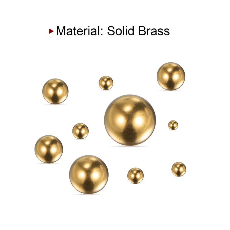 sourcing map 40pcs 8mm Precision Solid Brass Bearing Balls for