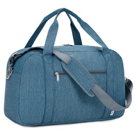 Narwey Carry on Bag 22x14x9 Airlines Approved, Carry on Duffle Bag for Airplane with Wet Pocket, Travel Duffel Bag Luggage Bag Weekender Overnight for Women Men (Navy Blue)