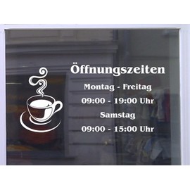 Opening Hours Cafe Shop Window Lettering Sticker Advertising Shop