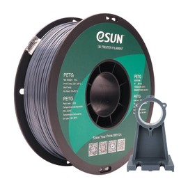 eSUN 3D 1.75mm Solid Gray PETG 3D Printer Filament 1KG Spool (2.2lbs), Dimensional Accuracy +/- 0.03 mm, 1.75mm Solid Opaque Gray