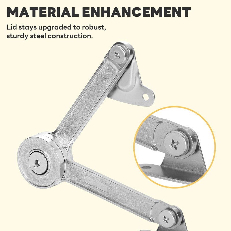 Lift Stay, Heavy Duty Lift Support Hinges - 2 Pack
