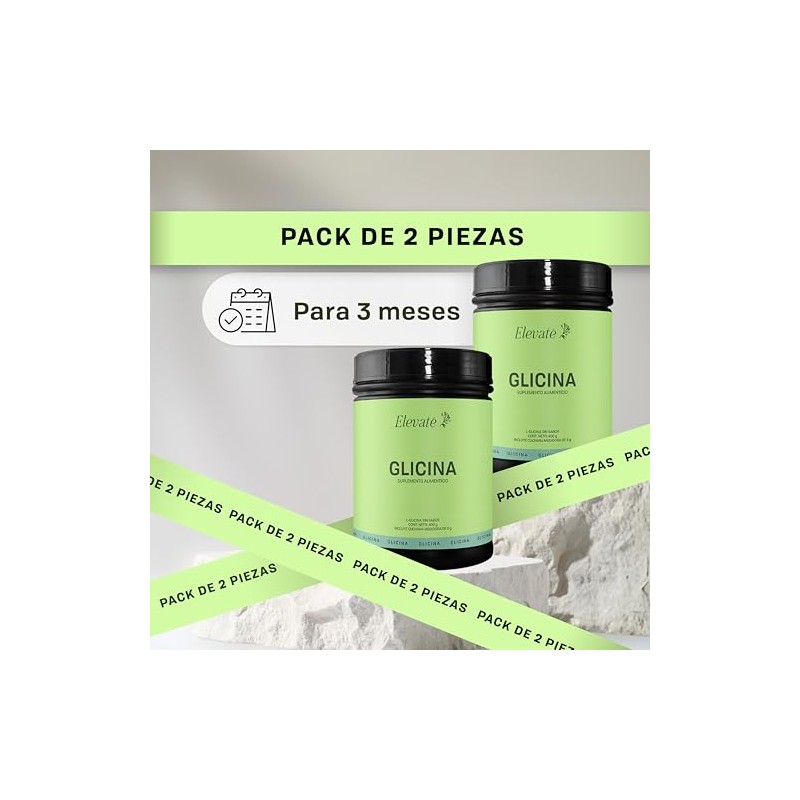 Glicina Pack 400 Suplemento Aminoácidos Esenciales Energía Sueño Equilibrio Metabólico
