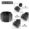 TRUCKMETER 2PCS 12AN Female Block Off Flare Cap Fitting, Black