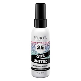 Redken One United All-In-One Leave In Conditioner - Multi-Benefit Leave In Treatment For All Hair Types, Heat Protectant and Detangler Spray, Paraben-Free, 1 Fl Oz