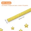 MECCANIXITY 360 Sheets Origami Paper Glitter Stars Papers Gold Fold