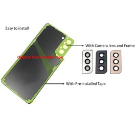 Demat Galaxy S21 plus Back Cover Glass Housing Door Replacement for Galaxy S21 plus plus SM-G996B G996U G996U1 G996Wwith Tools, Phantom Silver