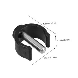 IWOWHERO Adjustable Height Toilet Seat Locks 8pcs Raised Seat Clips Locking Clips Black 25mm Pins