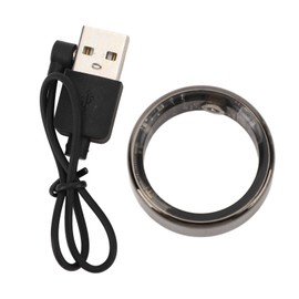 Smart Ring Health Tracker Sports Multiple Sports Modes Rechargeable IP68 Waterproof Smart Bluetooth Ring for Sleeping Sports Fitness Black Size 11