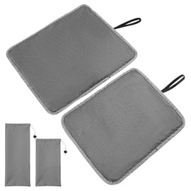 DICK DOCK Compact Zabuton with Storage Bag, Portable Cushion, Folding Cushion, Four Seasons, Simple for Home Work, Work Outdoors, Portable, Gray (13.0 x 11.4 inches (33 x 29 cm)