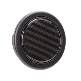 Steering Wheel Horn Button,KIMISS 50mm Diameter Carbon Fiber Horn Push Button Kit Universal for 6 Bolts Steering Wheel
