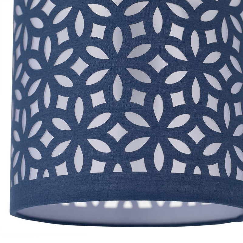 firstchoicelighting Set of 2 Navy Blue Table Lamp Shades, Lampshades