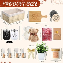 RimCereal House Warming Home Basket 21 Pieces Housewarming Gifts for New Apartment Closing Gifts for Buyers Couples Women Men New Homeowners Gift Ideas Set(Beige)
