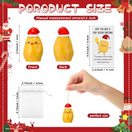 Soaoo Christmas Appreciation Gift Christmas Resin Potato Hanging Ornament Decorations Cute Positive Gift with Organza Bags Funny Cards for Coworker Staff(20 Set)