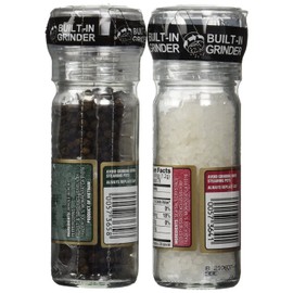 Trader Joe's Salt & Pepper Combo Pack w/ Grinders - Black Peppercorns and Sea Salt Crystals