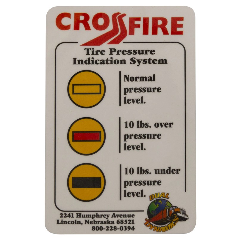 Crossfire Dual Tire Pressure Equalization System, 95 PSI