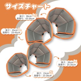 Kuoser Elizabeth Collar, Dogs and Cats, Adjustable, Lightweight, Soft, Breathable, Suitable for Small, Medium and Large Dogs, Postoperative Recovery Collar, Wound Protection, Licking Prevention,