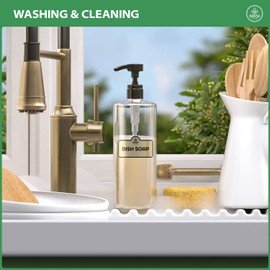 Bar5F Pumps for Shampoo Conditioner Lotion Body Wash, Fits 1" Inch Bottle Necks, 1 Liter 33.8-Ounce Bottles (Black and White)