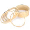 12Pcs Bamboo Embroidery Hoops Adjustable Cross Stitch Frame Circle Sewing