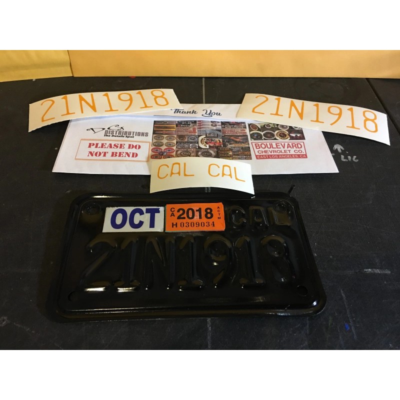 dgdistributions California motorcycle license plate restore or transform