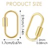 HJZHII 20 Pcs Screw Carabiner Lock Charms Gold Necklace Clip