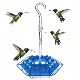 2025 Hummingbird Feeders for Outdoors,Ant and Bee Proof,coozyland Humming Bird Feeder,sherum Hummingbird Feeder,Easy to Clean and Refill (Blue)