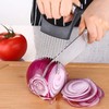 Stainless Steel Onion Holder,2 PCS Onion Slicer Holder Veg Slicer