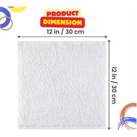 The Pure Thread 100% Cotton Flannel Face Cloth Set of 6 Size (30x30cm) Ultra Gentle 500 GSM Face Towels for Sensitive Skin-Reusable Facial Cleansing Washcloths for Unisex Adult Spa Gym Sport Beauty