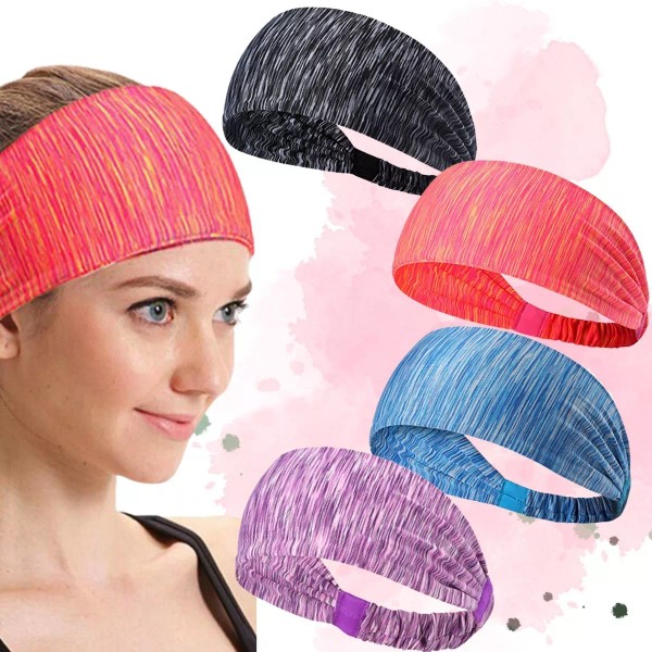 Veraly Banda Diadema Para Ejercicio Transpirable Suave Cómoda Color Rosa/Naranja