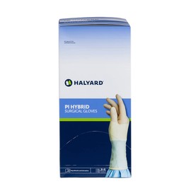 HALYARD Surgical Gloves Sterile Polyisoprene/Neoprene Hybrid Individually Wrapped Pairs Powder Free Medical Disposable Gloves, 8.2 mil, Size 6.5 Small, White, SGL94065 (Box of 50 Pairs - 100 Total)