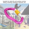 Aluminum Alloy 24KN Carabiner D Buckle Spring Clip Keychain Hook