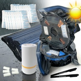 PurifyLogix 30 Sets of Upgraded Filament Storage Light-Proof Vacuum Bags for 3D Printer, Keep Dry, Avoid Light, Includes 30 Vacuum Storage Bags, 1 Pump, 30 Desiccants, 5 Clips, 2 pens, 13.4x12.6 inch