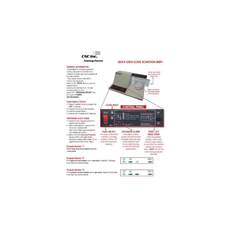 TEST-100E 882 E Compatible Testing Forms (25 Sheet Pack)
