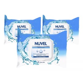 Nuvel Toallitas Desmaquillantes Facial Nuvel 25 Pz 3 Pack