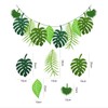 AIBAOBAO Pack of 2 Green Tropical Palm Leaves Bunting -