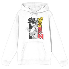 Bioworld Dragon Ball Z Classic Logo White Graphic Hoodie- S