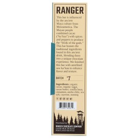 Ranger Chocolate Mayan Chocolate Bar 32 Gram, 32 GR