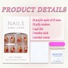 Fall Press on Nails Short Oval MABKJLF Fake Nails French