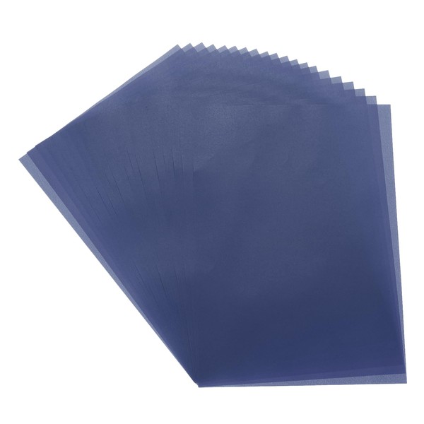 sourcing map Colored Vellum Paper, 50 Sheet Deep Blue Transparency