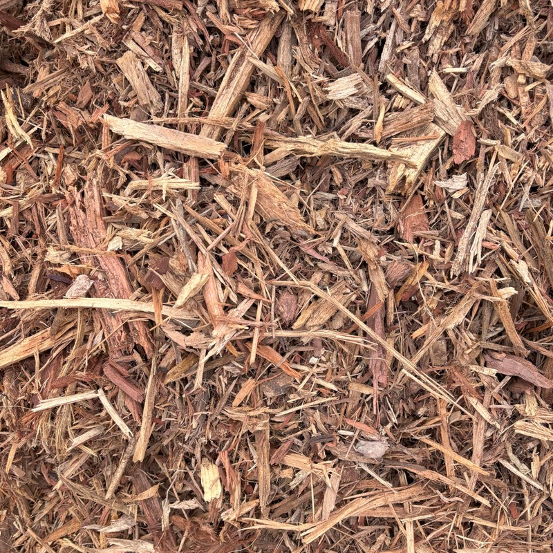 Natural Shredded Fiber Mulch. Ground Cover for Planters and Trees.