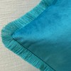 FUTEI Teal Boho Throw Pillow Covers with Tassels 18x18 Inch